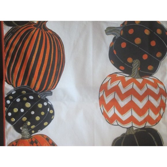 Cynthia Rowley Thanksgiving Runner Pumpkins Chevron Polka Dot Harlequin Patterns - Picture 3 of 9